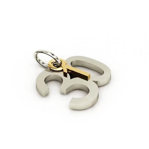 date pendant January 30th made of 925 sterling silver / 21