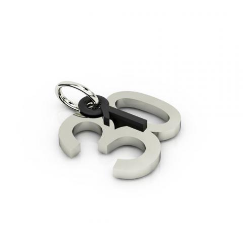 date pendant January 30th made of 925 sterling silver / 24