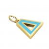 Alphabet Capital Initial Greek Letter Δ Pendant, made of 925 sterling silver / 18k gold finish with turquoise enamel