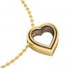 Twin Heart Necklace, made of 925 sterling silver / 18k yellow & rose gold finish