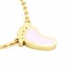baby foot necklace, made of 925 sterling silver / 18k gold with pink enamel