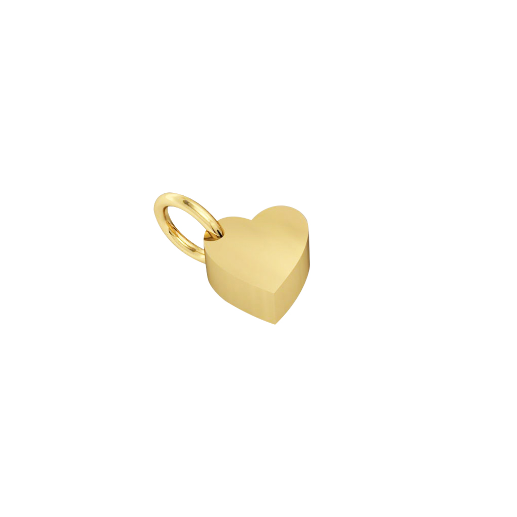 little heart pendant, made of 925 sterling silver / 18k gold finish