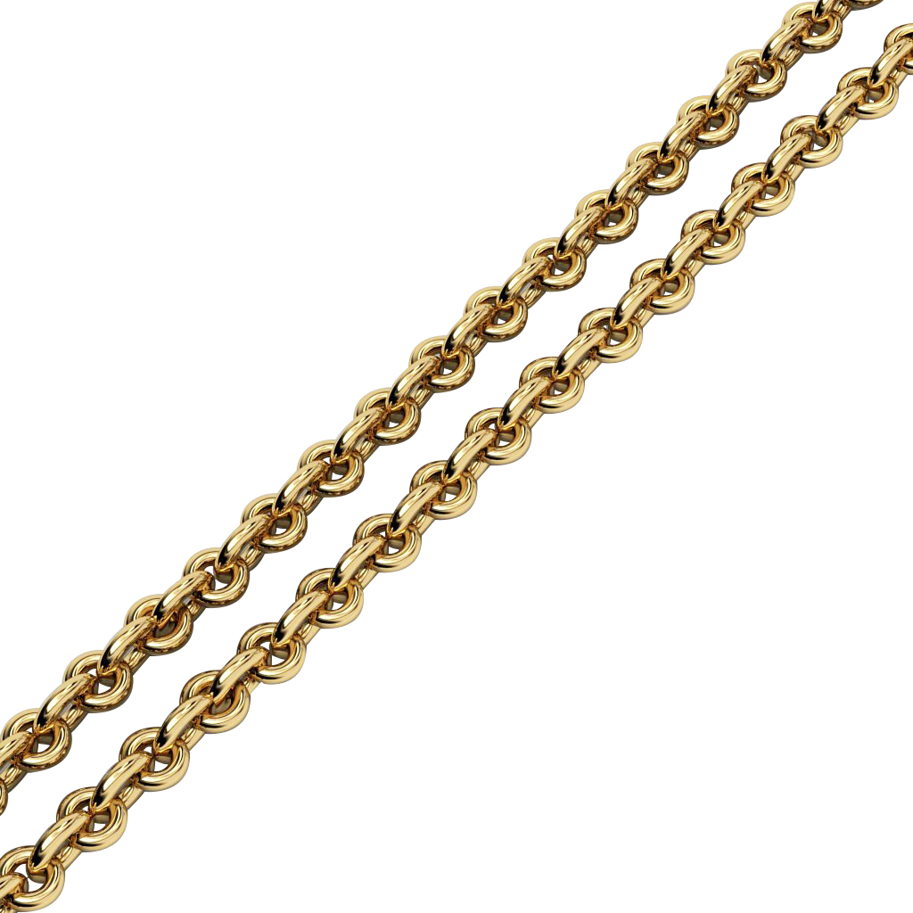 Sterling Silver Rollo Chain Necklace / 18k gold finish / 1.00 dm