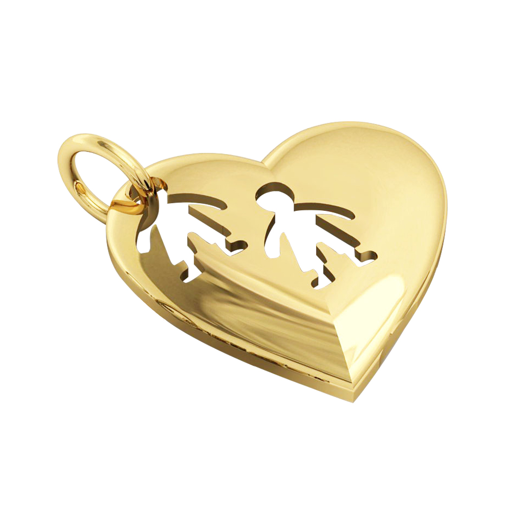 925 Sterling Silver Gold Vermeil Mother Daughter Baby Child Heart