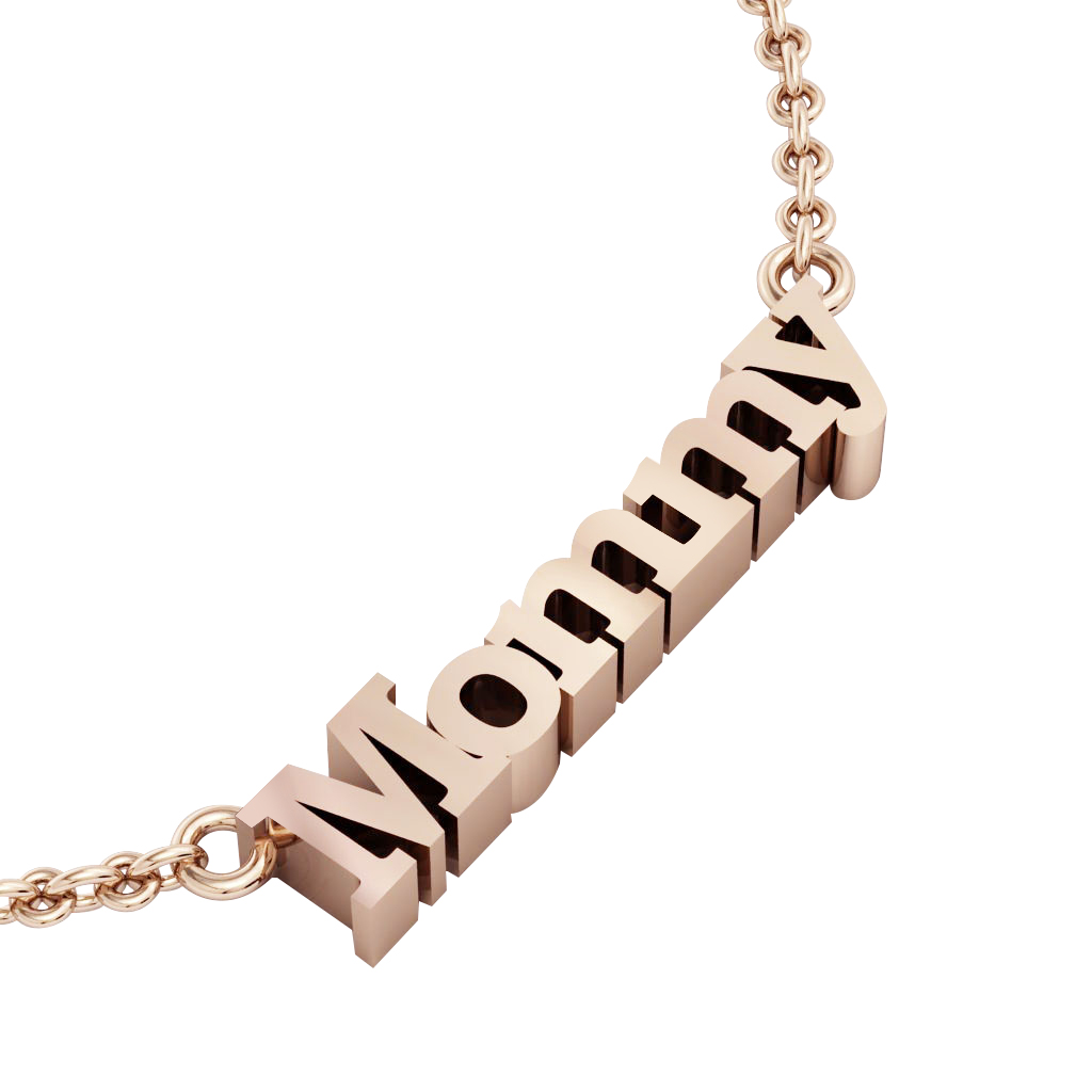 Mommy Necklace, made of 925 sterling silver / 18k rose gold finish