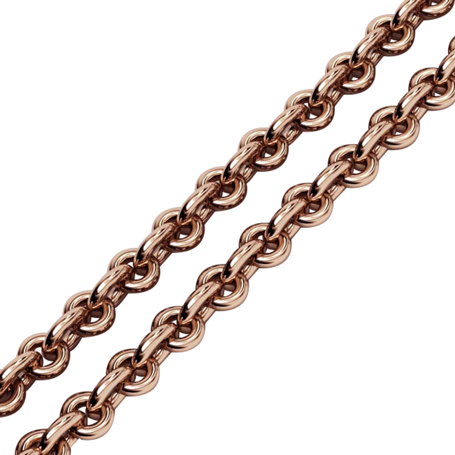 rollo-99 chain necklace, made of 18k rose gold vermeil on 925 sterling silver / 40 cm – 15,75''