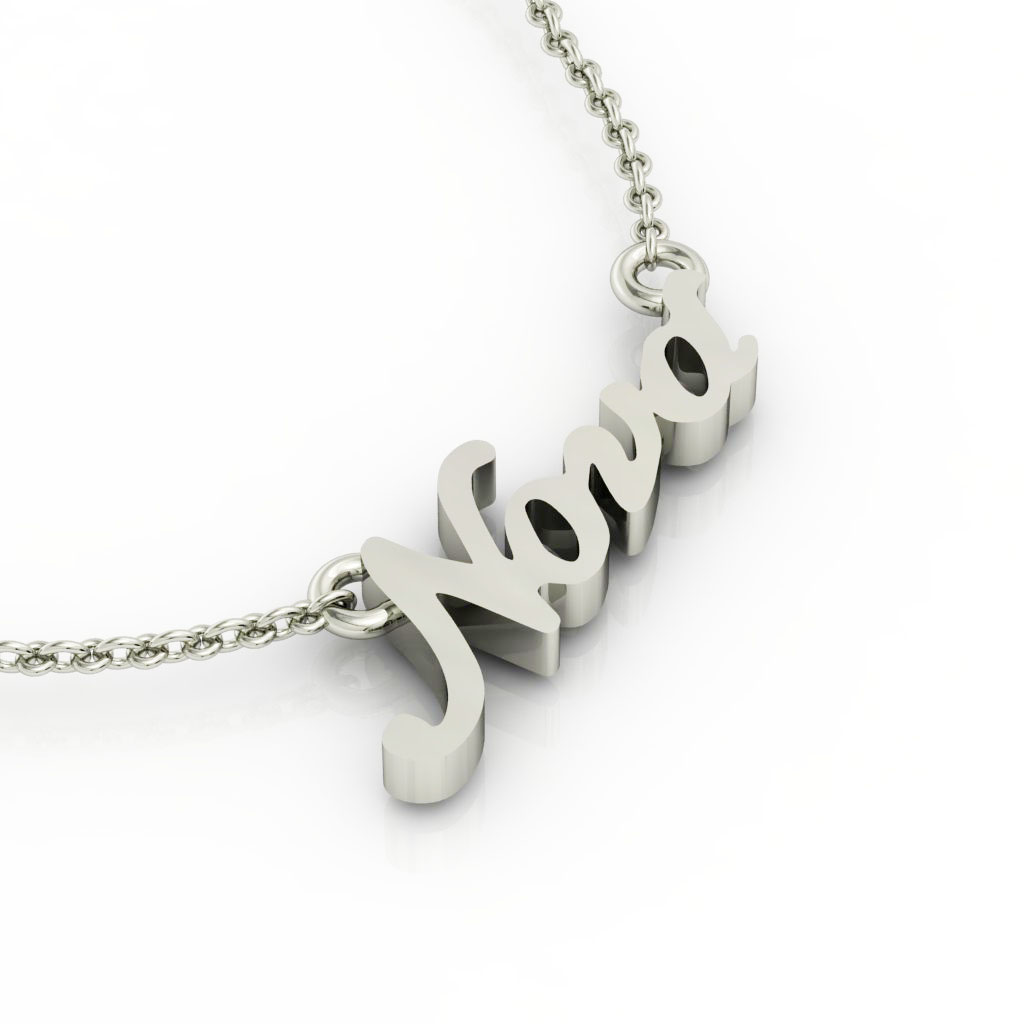 Nona Necklace, made of 925 sterling silver / 18k white gold finish