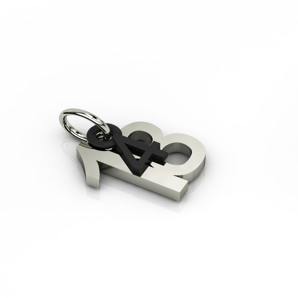 date pendant April 18th made of 925 sterling silver / 24