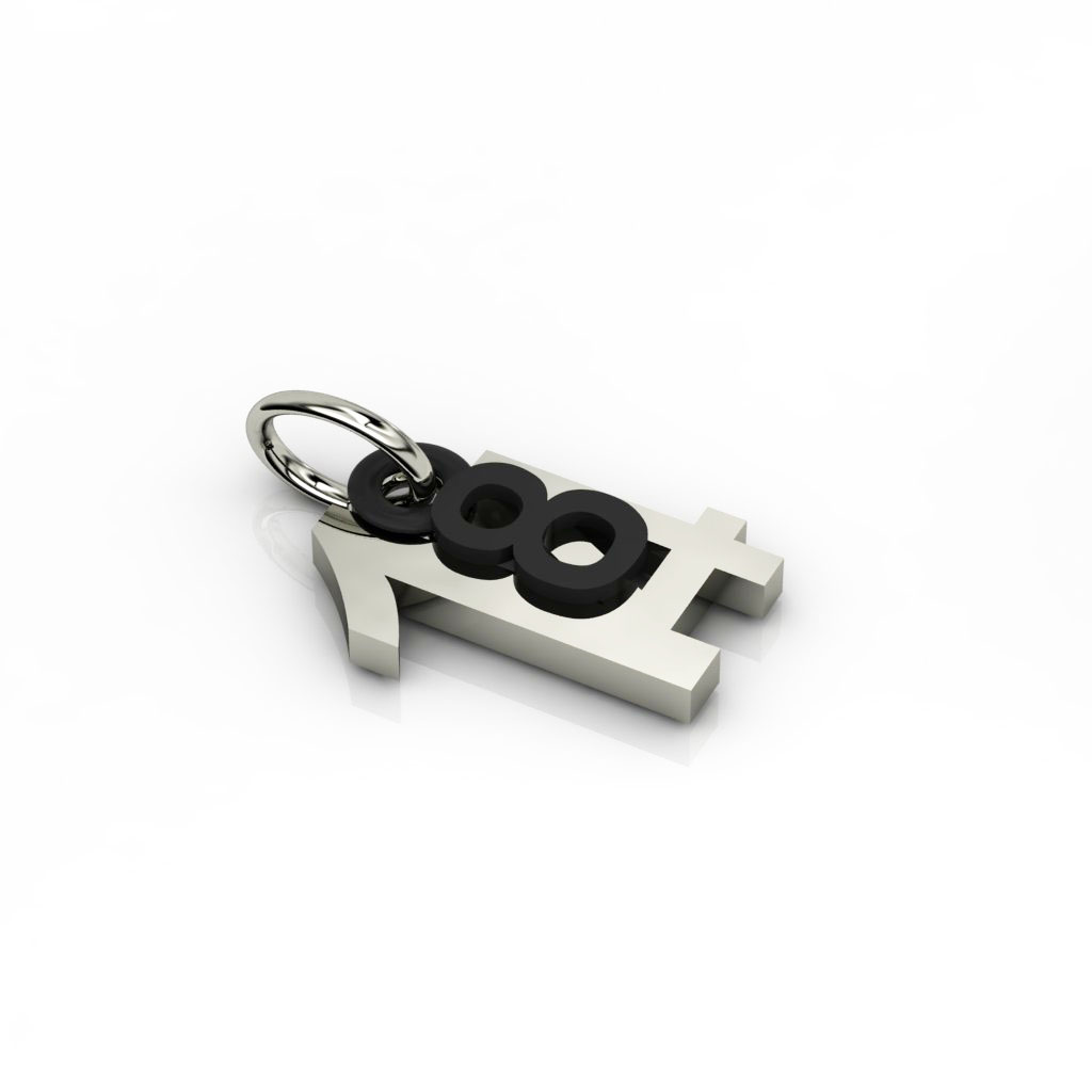 date pendant August 14th made of 925 sterling silver / 24