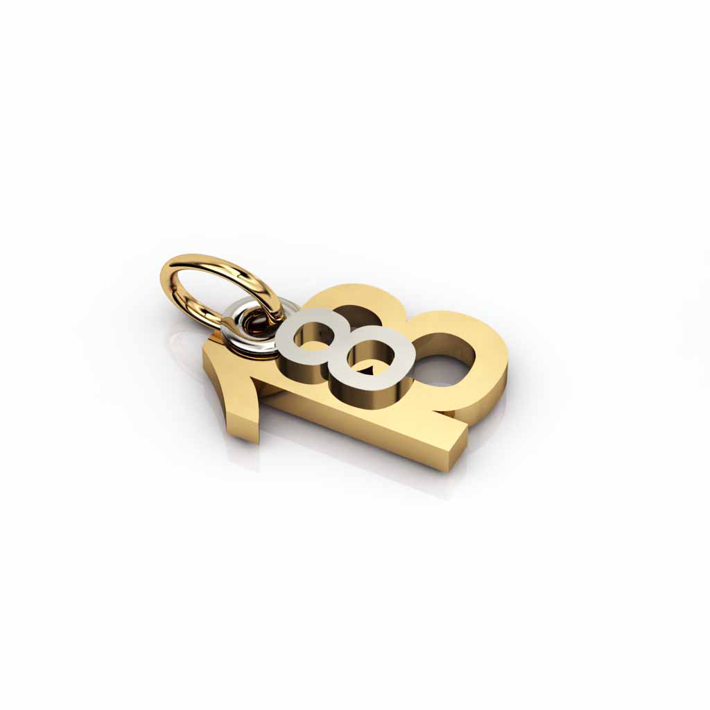 date pendant August 18th made of 925 sterling silver / 12