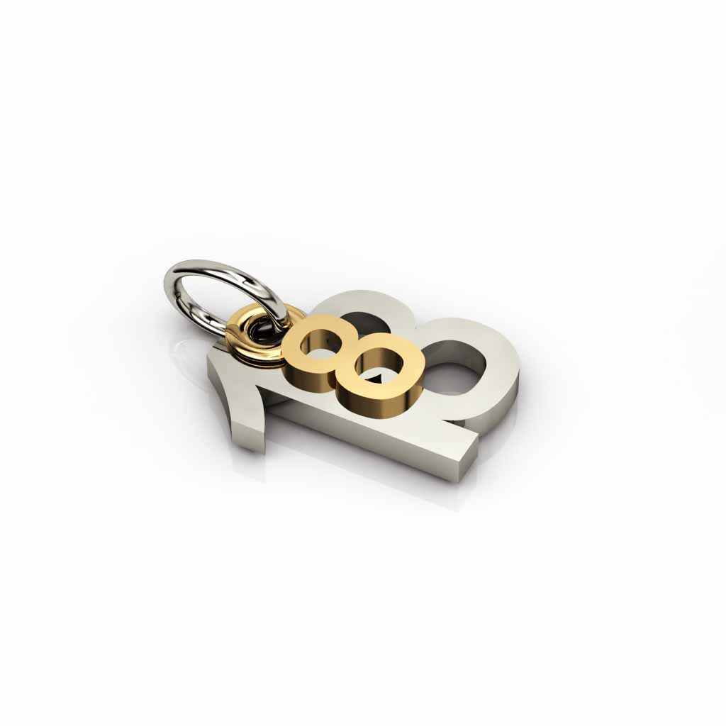 date pendant August 18th made of 925 sterling silver / 21