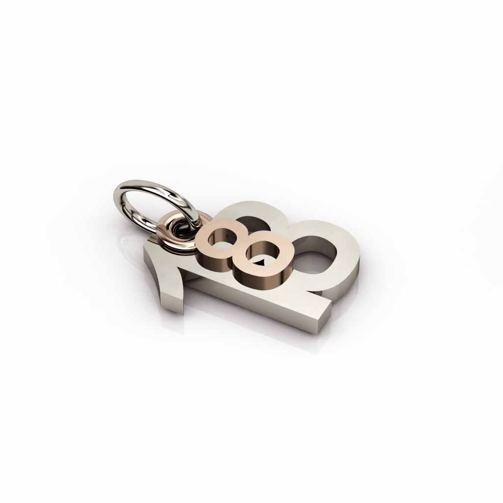 date pendant August 18th made of 925 sterling silver / 23