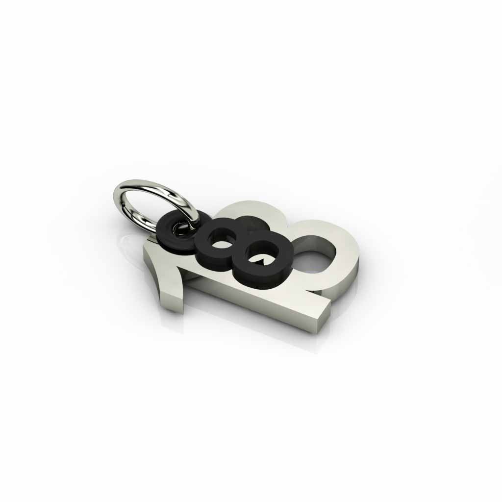 date pendant August 18th made of 925 sterling silver / 24