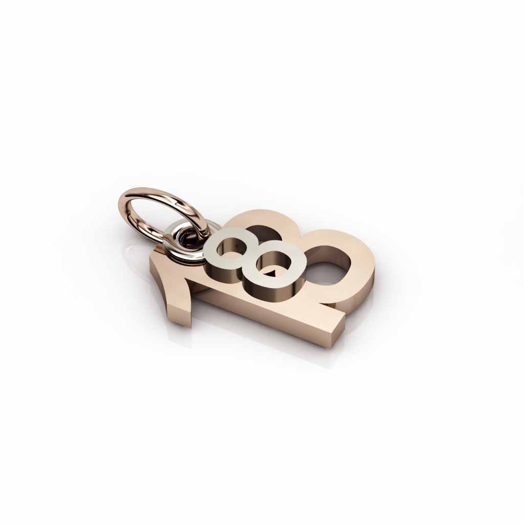 date pendant August 18th made of 925 sterling silver / 32