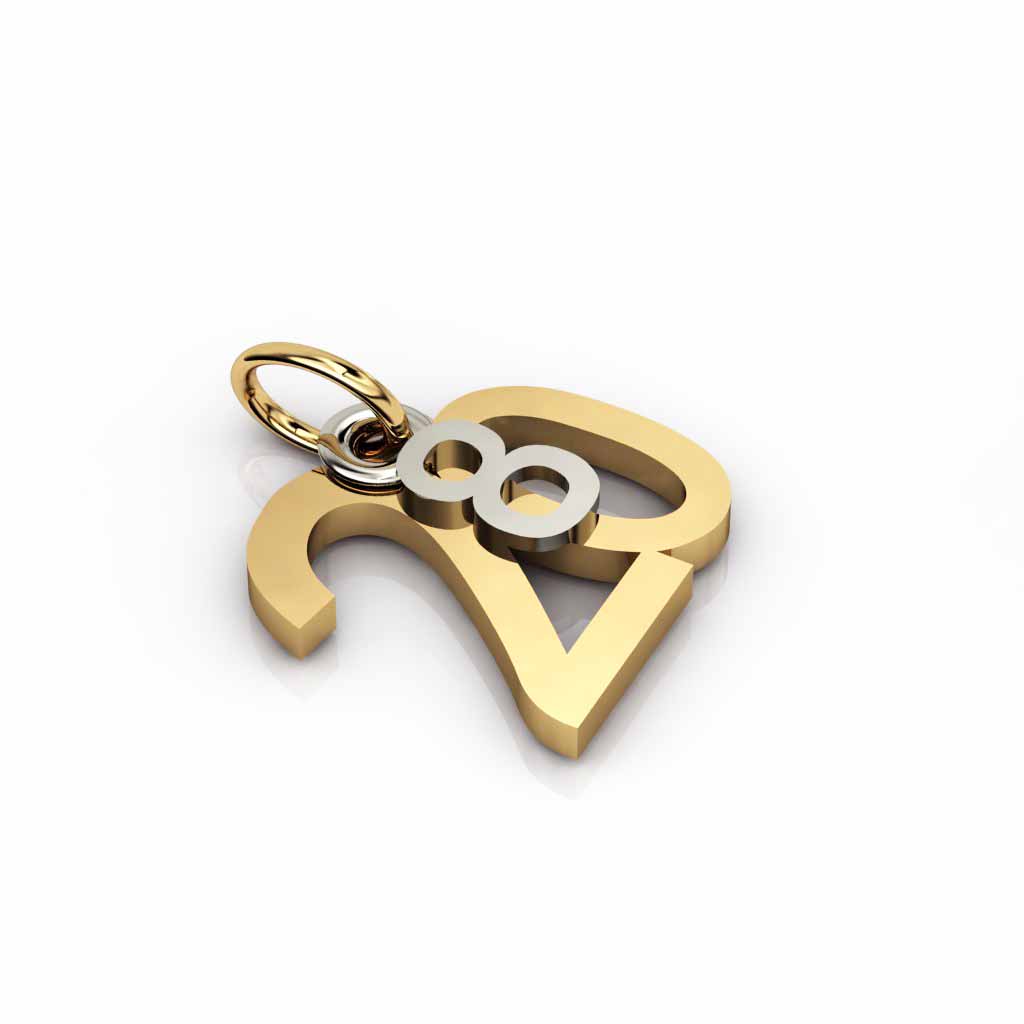 date pendant August 20th made of 925 sterling silver / 12