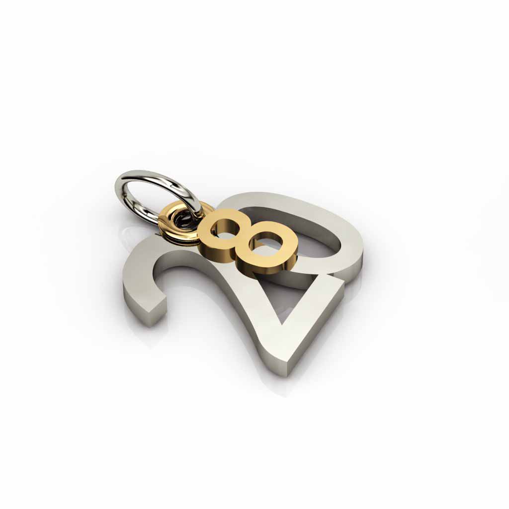 date pendant August 20th made of 925 sterling silver / 21