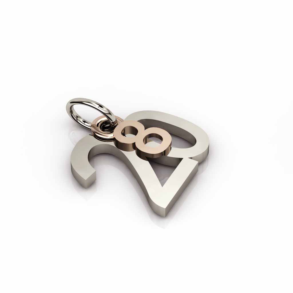 date pendant August 20th made of 925 sterling silver / 23