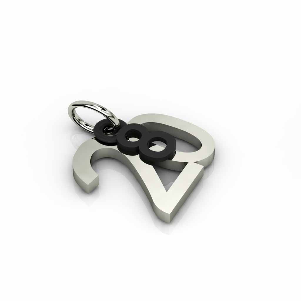 date pendant August 20th made of 925 sterling silver / 24