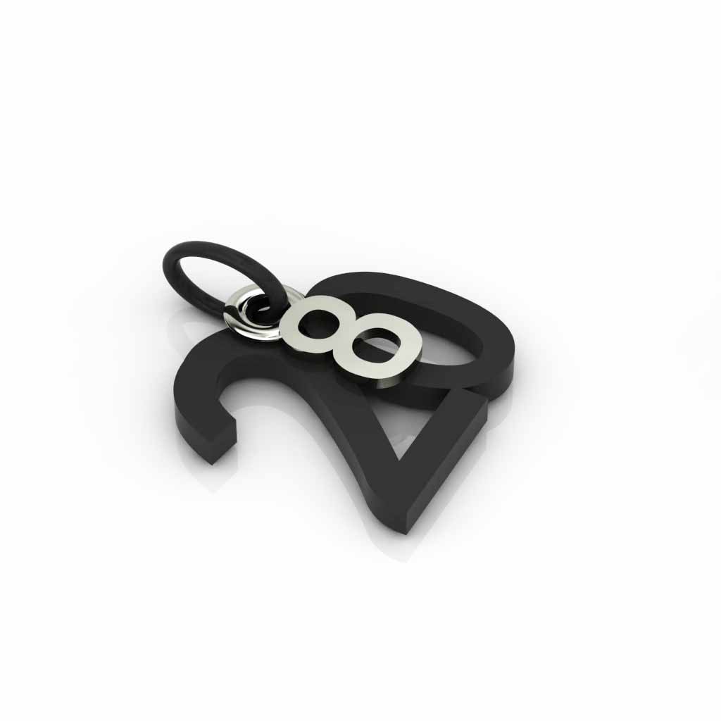date pendant August 20th made of 925 sterling silver / 42