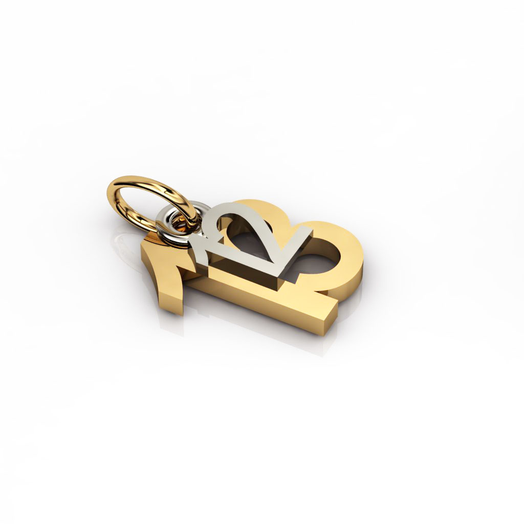 date pendant December 13th made of 925 sterling silver / 12 date pendant December 13th made of 925 sterling silver / 12