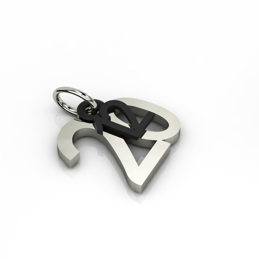 date pendant December 20th made of 925 sterling silver / 24