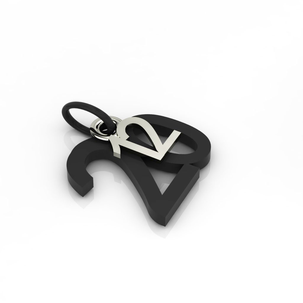 date pendant December 20th made of 925 sterling silver / 42