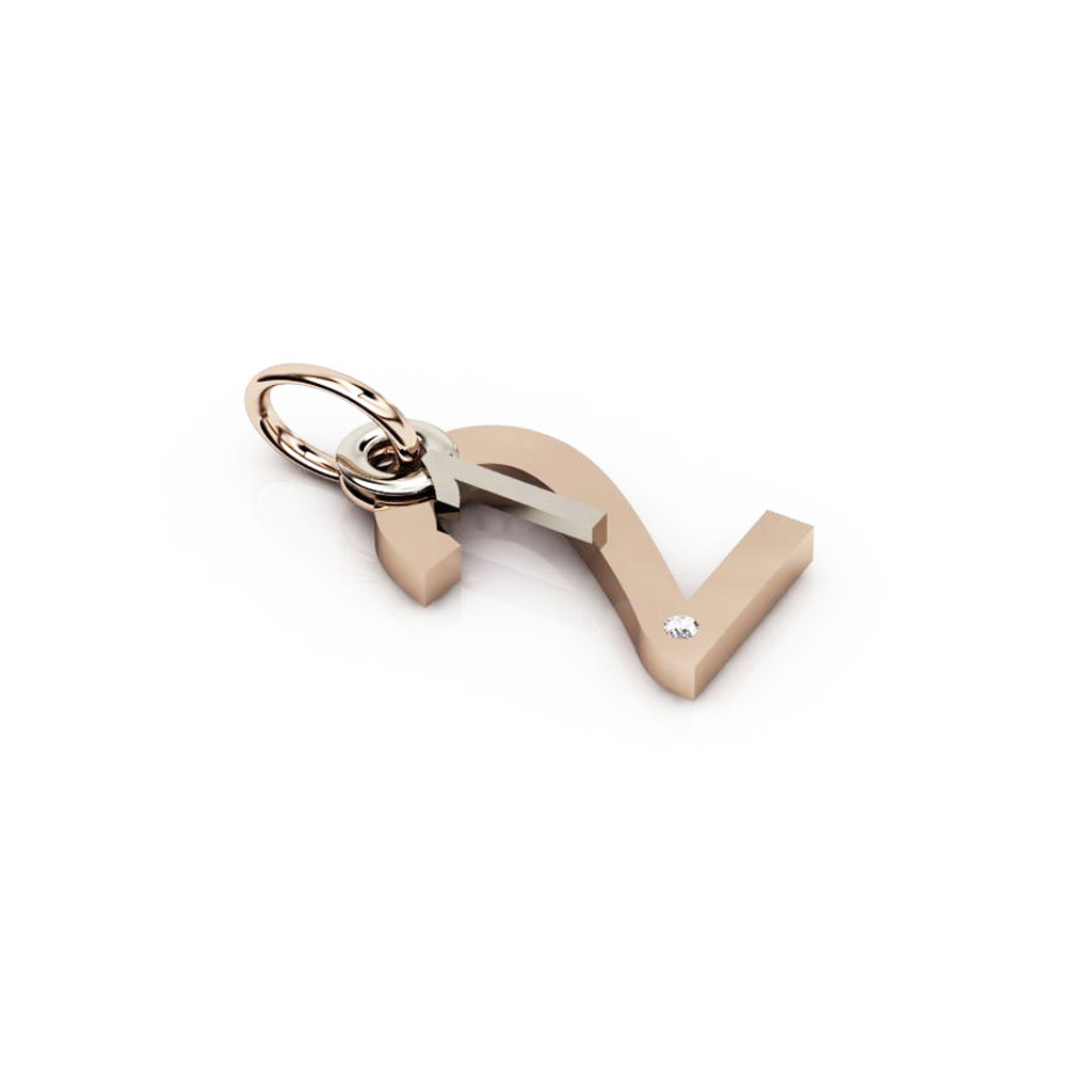 date pendant January 2nd made of 925 sterling silver, set with a brilliant diamond of 0,005 ct / 32