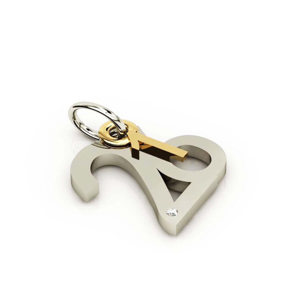 date pendant January 26th made of 925 sterling silver, set with a brilliant diamond of 0,005 ct / 21