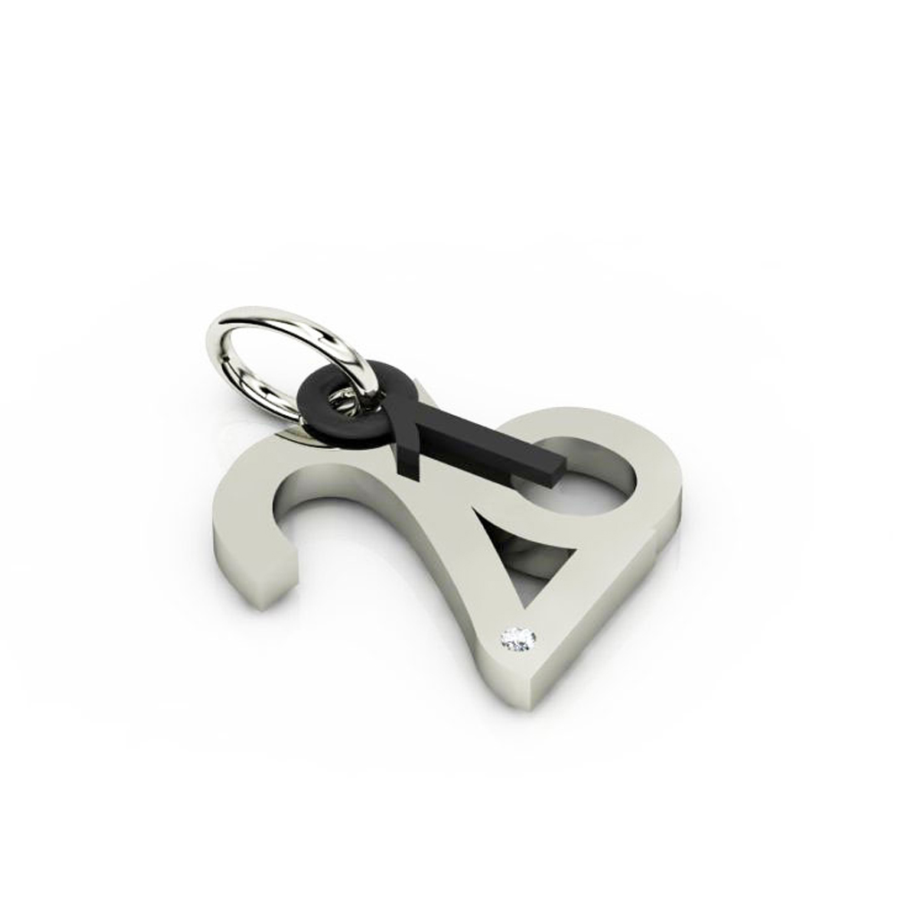 date pendant January 26th made of 925 sterling silver, set with a brilliant diamond of 0,005 ct / 24