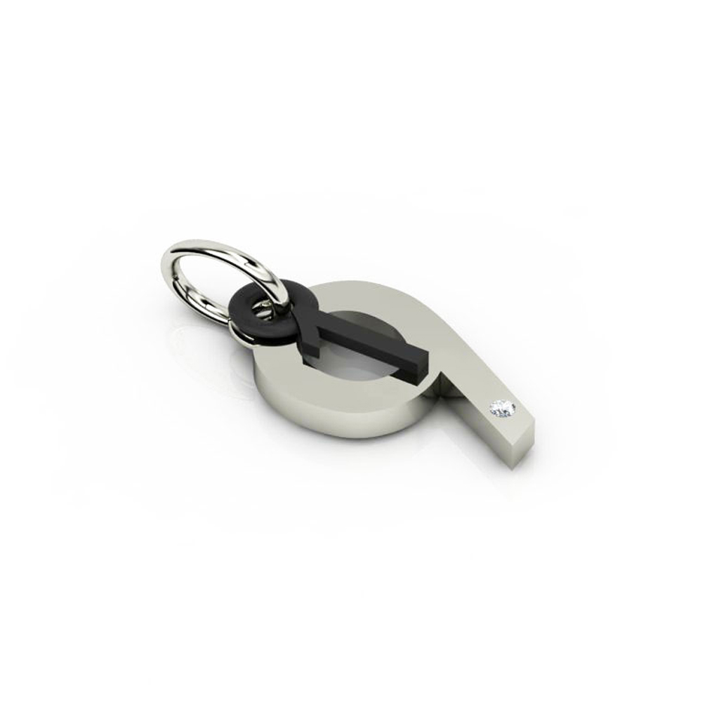 date pendant January 9th made of 925 sterling silver, set with a brilliant diamond of 0,005 ct / 24 date pendant January 9th made of 925 sterling silver, set with a brilliant diamond of 0,005 ct / 24