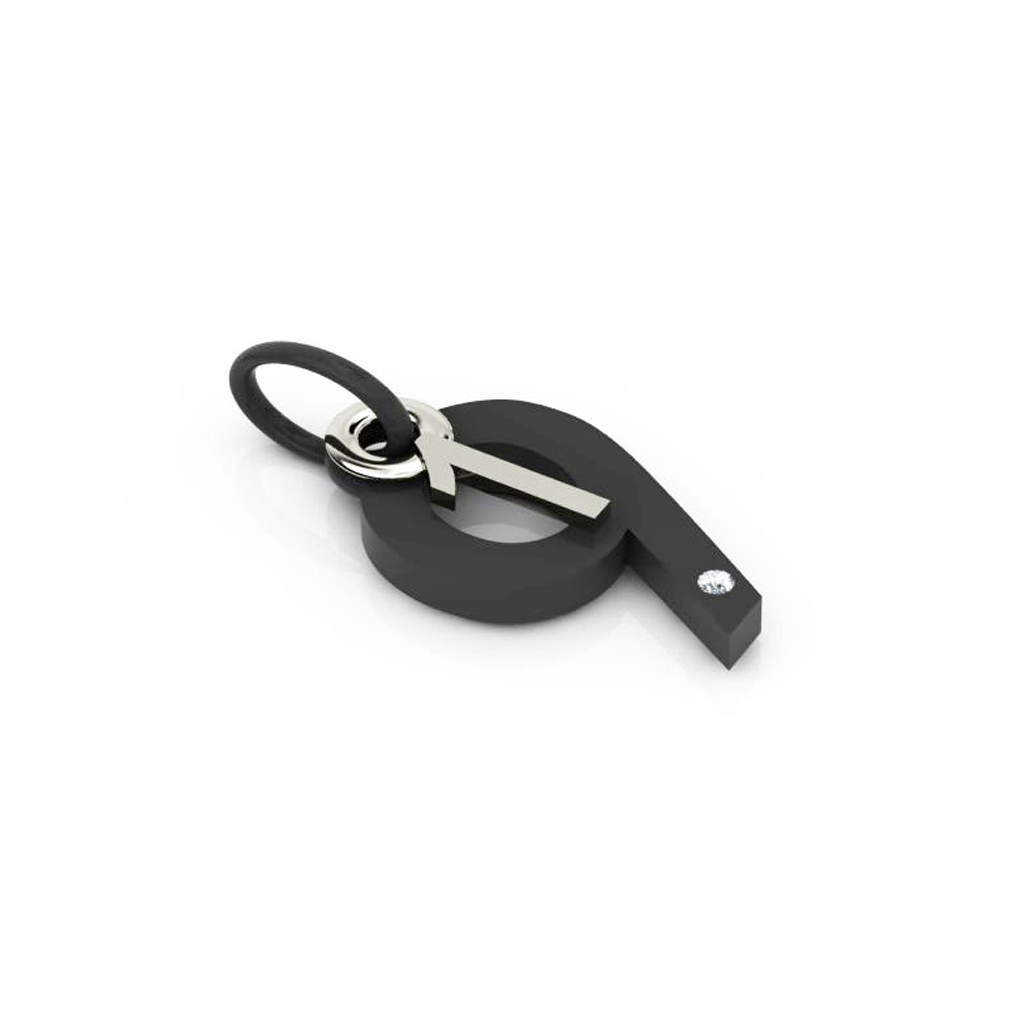 date pendant January 9th made of 925 sterling silver, set with a brilliant diamond of 0,005 ct / 42 date pendant January 9th made of 925 sterling silver, set with a brilliant diamond of 0,005 ct / 42