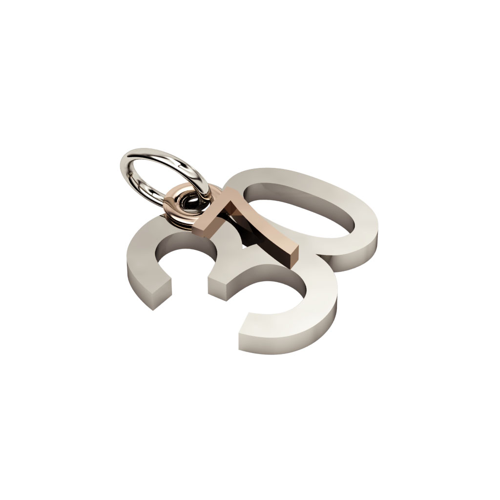 date pendant July 30th made of 925 sterling silver / 23