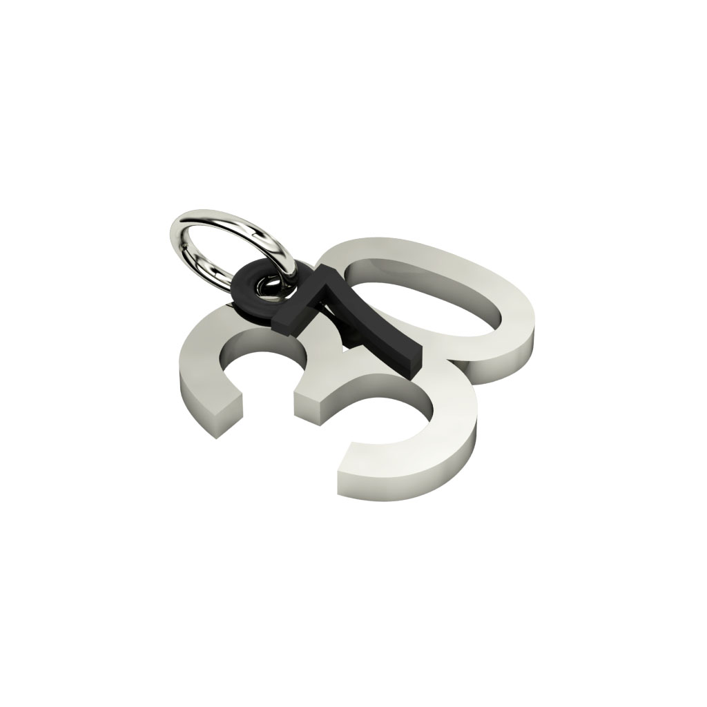 date pendant July 30th made of 925 sterling silver / 24