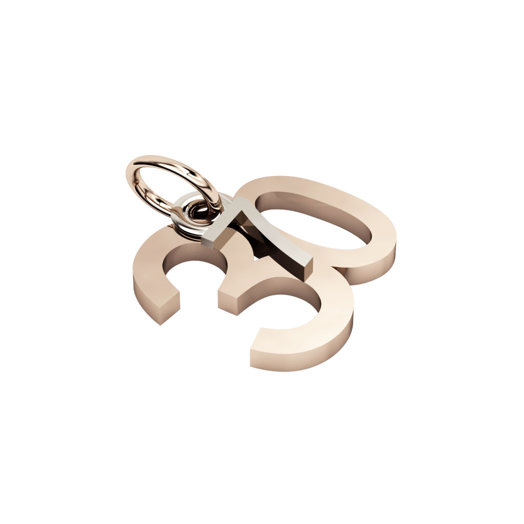 date pendant July 30th made of 925 sterling silver / 32