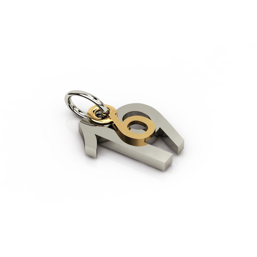 date pendant June 19th made of 925 sterling silver / 21