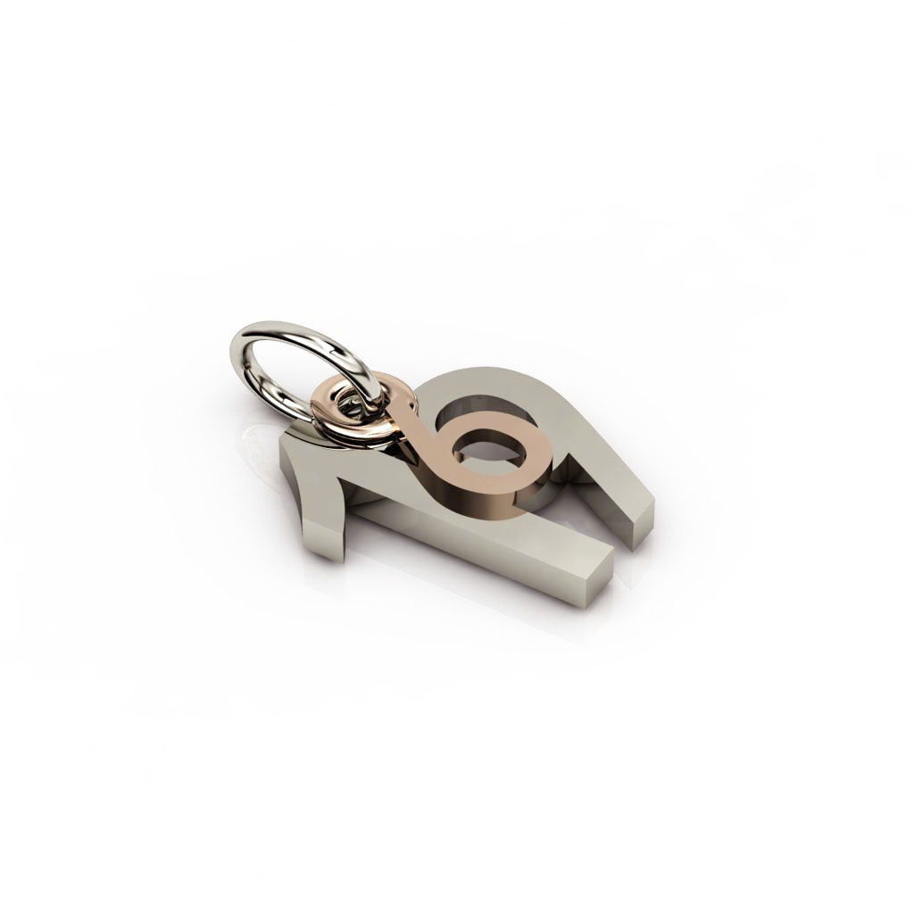 date pendant June 19th made of 925 sterling silver / 23