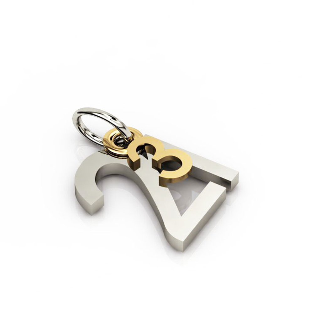 date pendant March 21st made of 925 sterling silver / 21