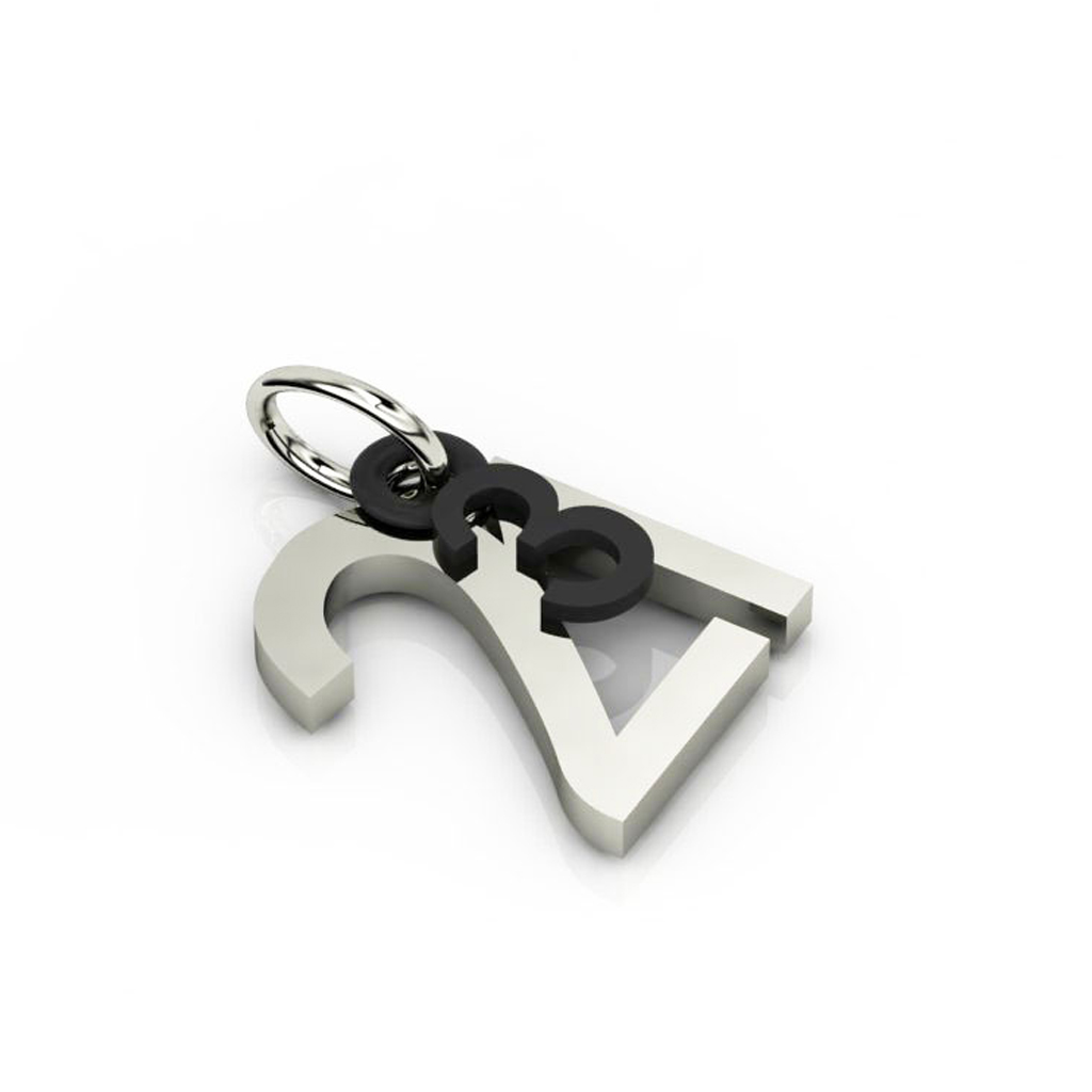 date pendant March 21st made of 925 sterling silver / 24