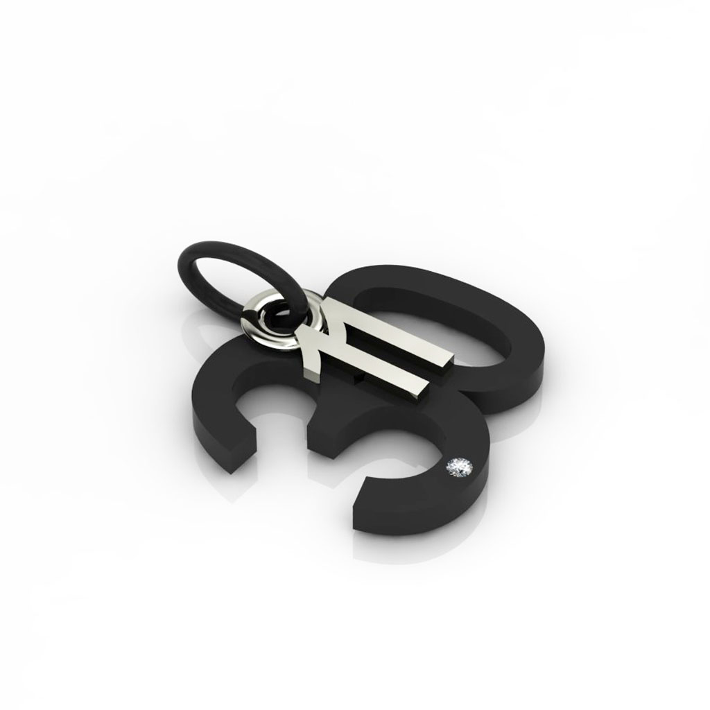 date pendant November 30th made of 925 sterling silver, set with a brilliant diamond of 0,005 ct / 42