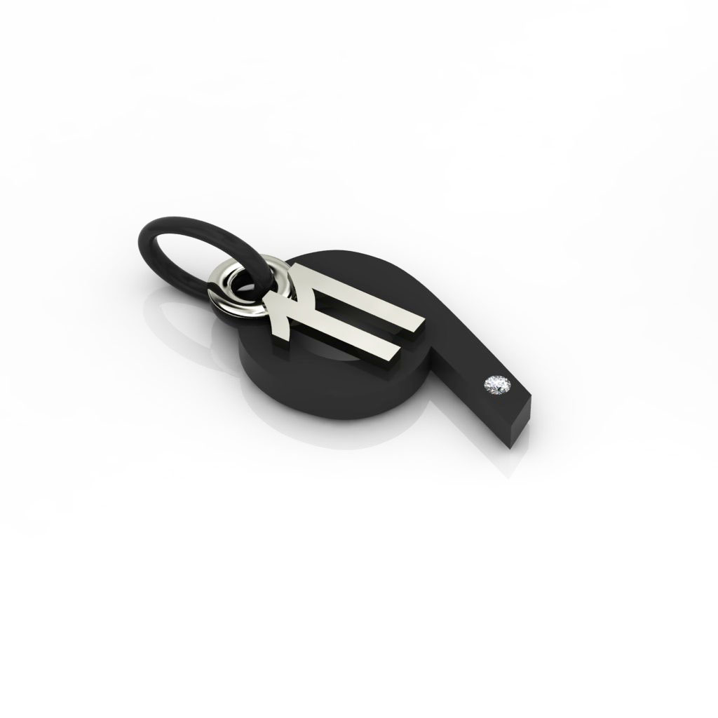 date pendant November 9th made of 925 sterling silver, set with a brilliant diamond of 0,005 ct / 42 date pendant November 9th made of 925 sterling silver, set with a brilliant diamond of 0,005 ct / 42