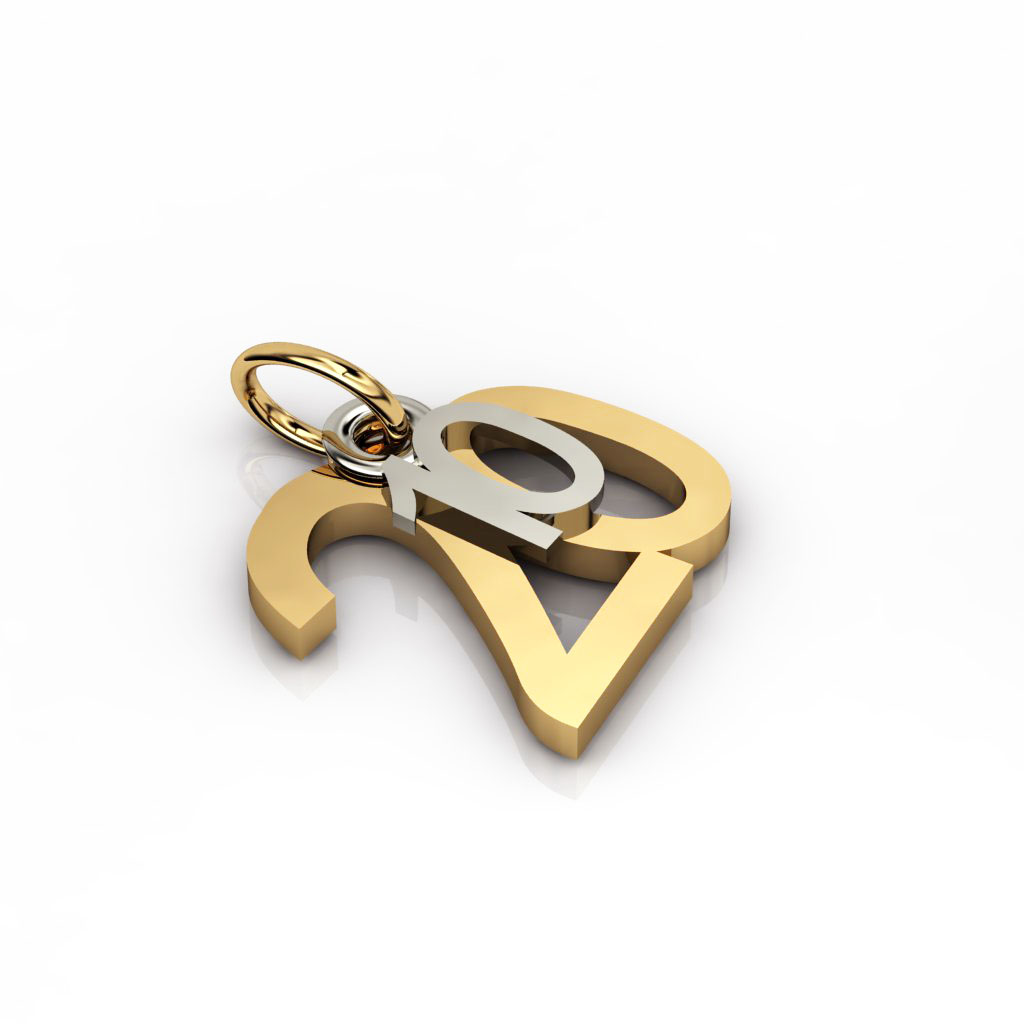 date pendant October 20th made of 925 sterling silver / 12