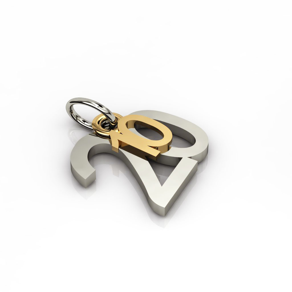 date pendant October 20th made of 925 sterling silver / 21