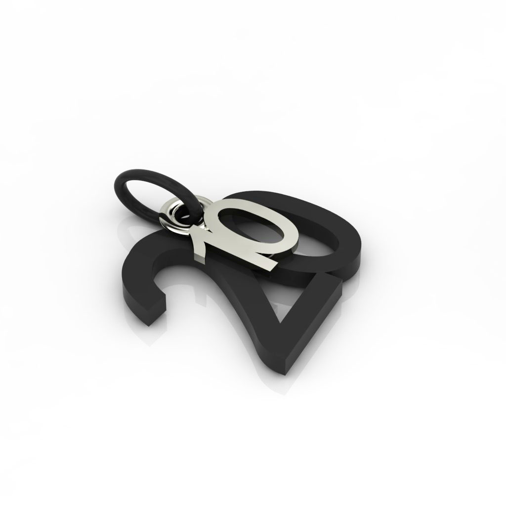 date pendant October 20th made of 925 sterling silver / 42