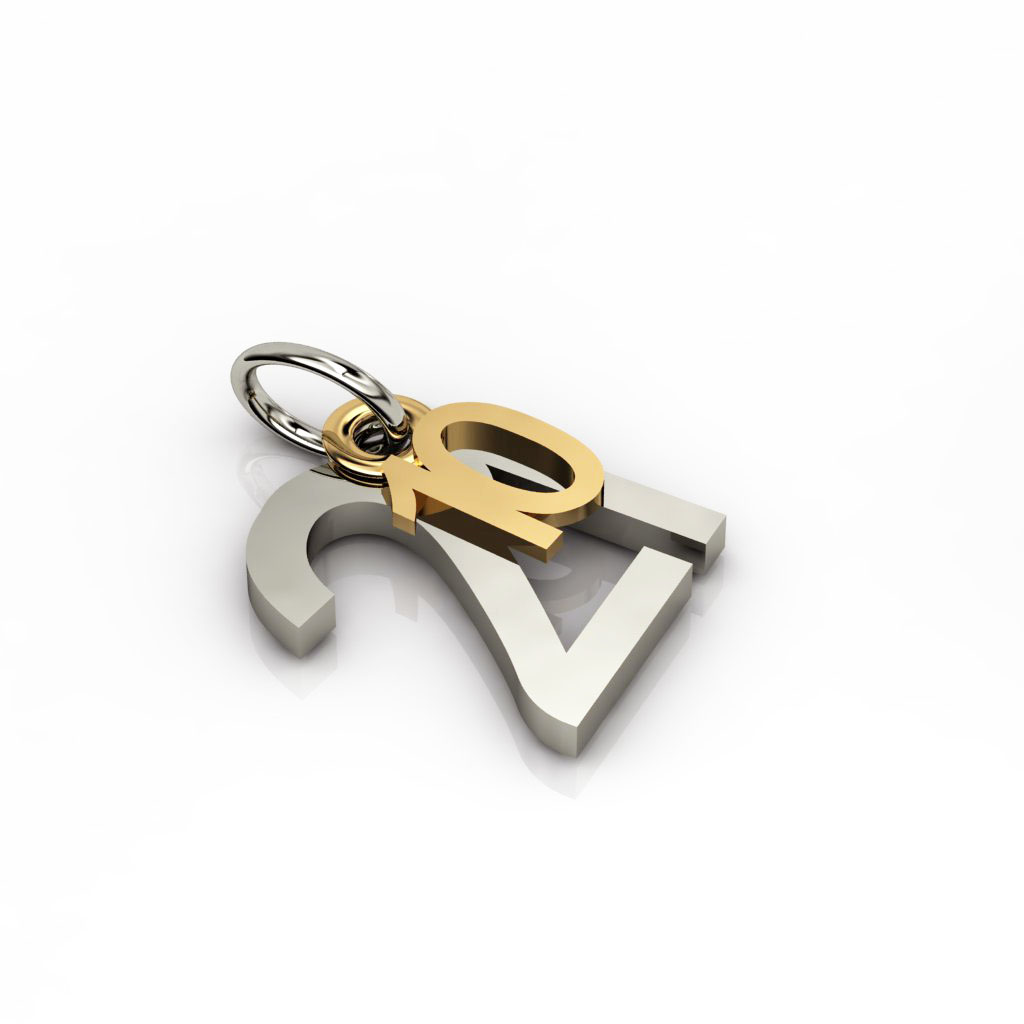date pendant October 21st made of 925 sterling silver / 21