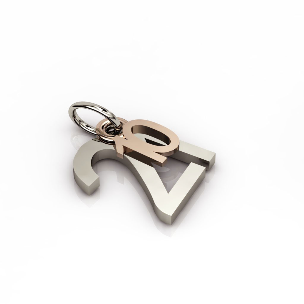 date pendant October 21st made of 925 sterling silver / 23