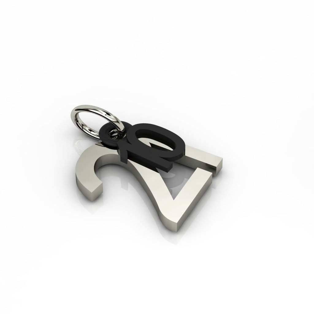 date pendant October 21st made of 925 sterling silver / 24