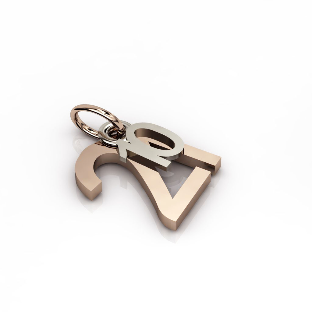date pendant October 21st made of 925 sterling silver / 32