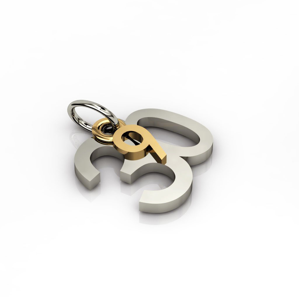 date pendant September 30th made of 925 sterling silver / 21