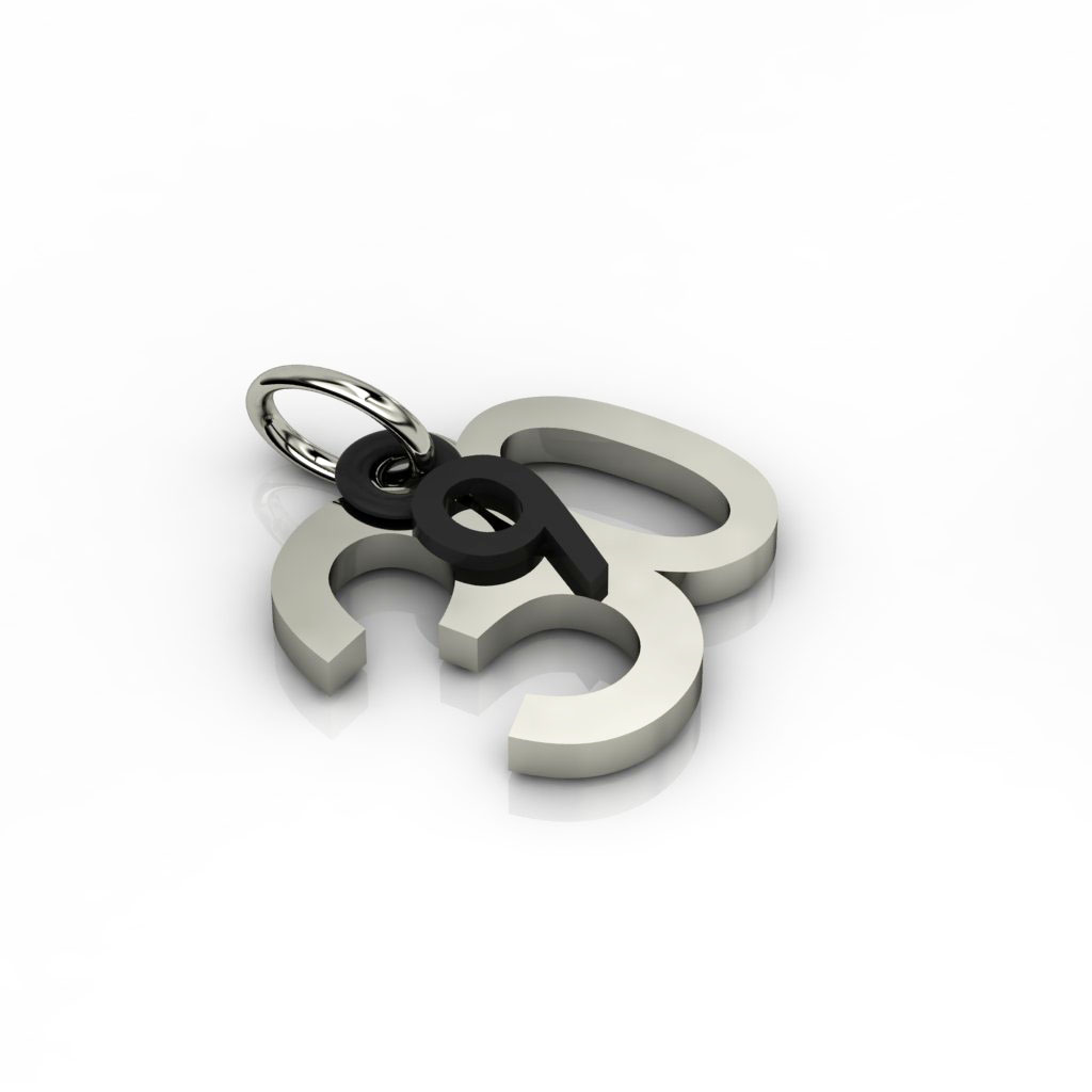 date pendant September 30th made of 925 sterling silver / 24