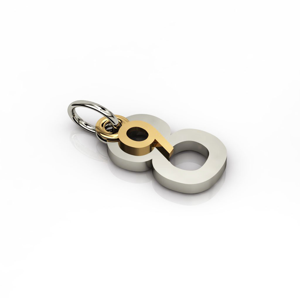 date pendant September 8th made of 925 sterling silver / 21